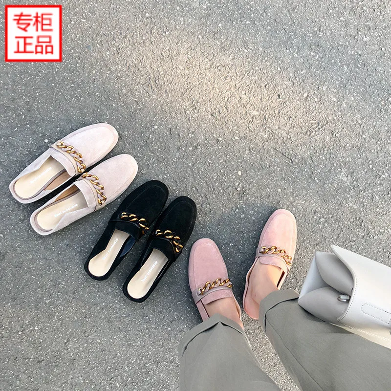 2019 Spring New Style Korean Version of the Head Slipper Women's Outer Wear Genuine Leather Flat Heel Suede Dull Polish Anti-sli
2019 Spring New Style Korean Version of the Head Slipper Women's Outer Wear Genuine Leather Flat Heel Suede Dull Polish Anti-sli