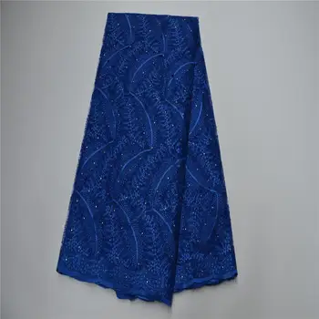 Royal Blue African Tulle Lace Fabric 2020 High Quality Europe And American Fashion Fabric With Beads Stone French lace Fabrics 
Royal Blue African Tulle Lace Fabric 2020 High Quality Europe And American Fashion Fabric With Beads Stone French lace Fabrics
