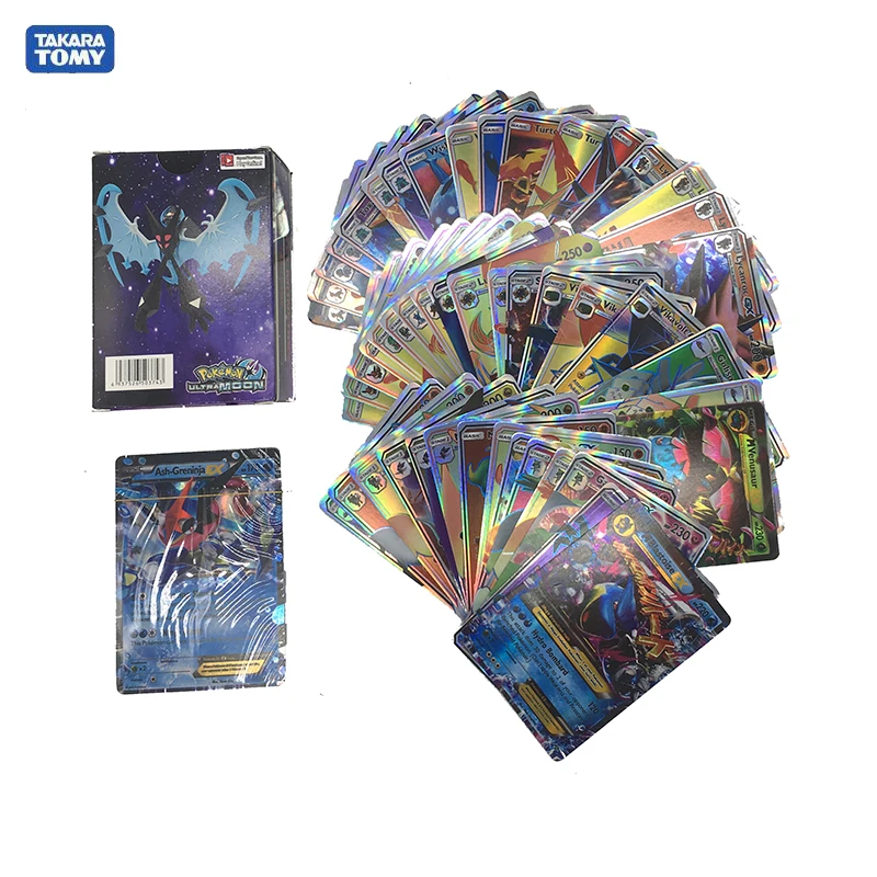 TAKARA TOMY 300PCS GX Flash Cards EX Card Flash Pokemon Card Collections Table Game Toys for Kids Christmas Gifts
TAKARA TOMY 300PCS GX Flash Cards EX Card Flash Pokemon Card Collections Table Game Toys for Kids Christmas Gifts