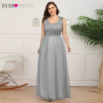 Plus Size Lace Evening Dresses Long Ever Pretty A-Line V-Neck Sleeveless See-Through Tulle Evening Party Gowns Robe De Soiree
Plus Size Lace Evening Dresses Long Ever Pretty A-Line V-Neck Sleeveless See-Through Tulle Evening Party Gowns Robe De Soiree