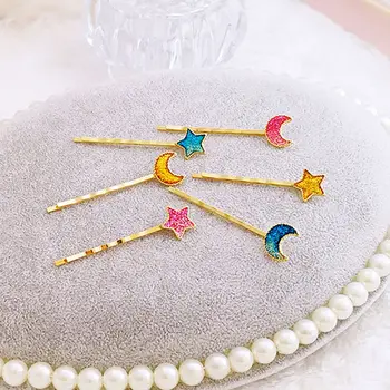 Korean Style Women Girls Metallic One Word Hair Clips Gradient Colored Glitter Sequins Moon Star Wavy Bobby Pins Hairpins
Korean Style Women Girls Metallic One Word Hair Clips Gradient Colored Glitter Sequins Moon Star Wavy Bobby Pins Hairpins