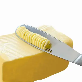 1PCS Kitchen Gadgets 3-in-1 Multi-Function Butter Spreader Stainless Steel Butter Knife Cutter Butter Curler
1PCS Kitchen Gadgets 3-in-1 Multi-Function Butter Spreader Stainless Steel Butter Knife Cutter Butter Curler