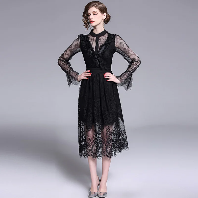 Europe And America 2020 Spring And Autumn New Style Elegant Debutante Lace Gauze Long Sleeve Fairy Dress Long Dress
Europe And America 2020 Spring And Autumn New Style Elegant Debutante Lace Gauze Long Sleeve Fairy Dress Long Dress