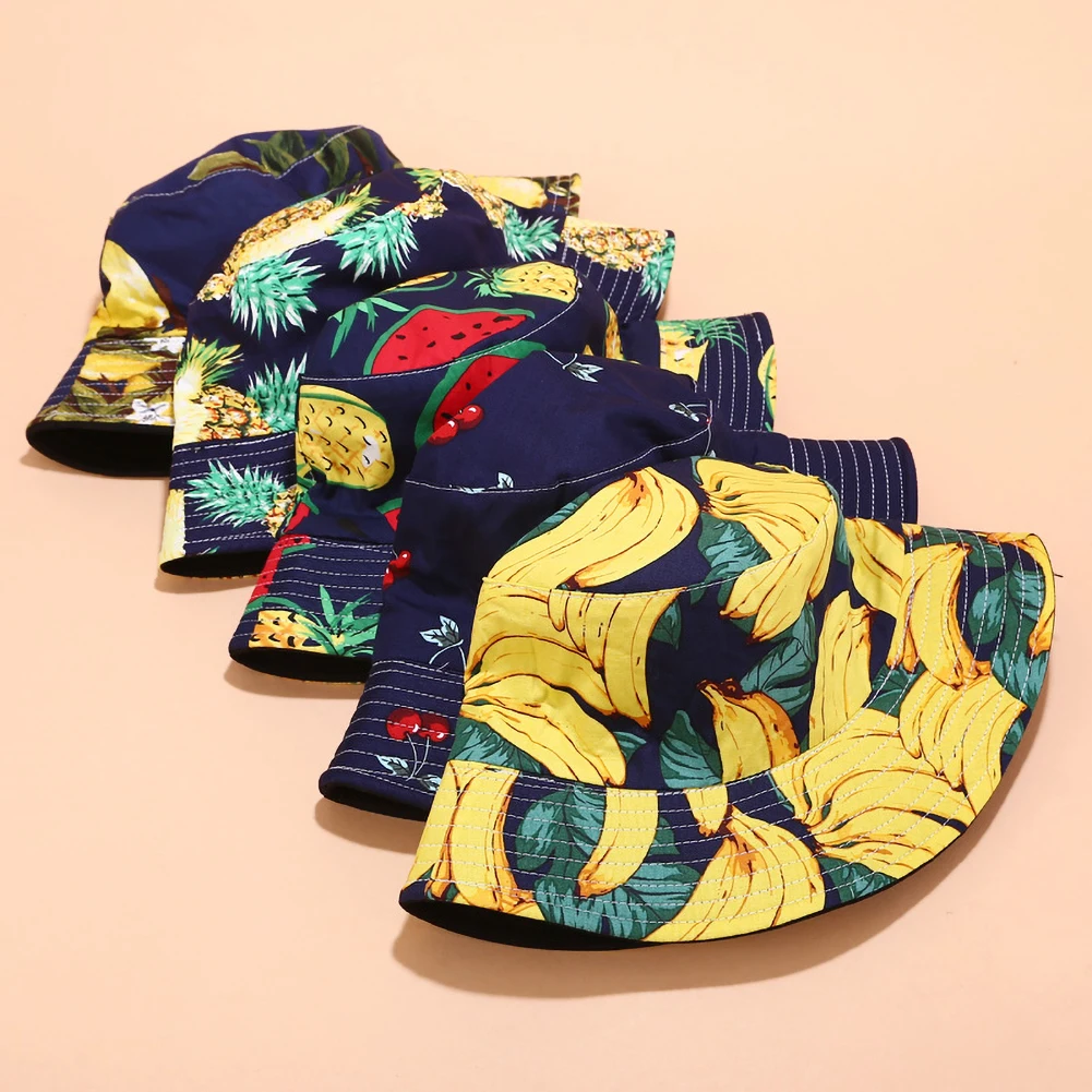 Adult Summer Foldable Bucket Hat Fruit Cute Wide Brim Beach UV Protection Round Top Sunscreen Fisherman Cap
Adult Summer Foldable Bucket Hat Fruit Cute Wide Brim Beach UV Protection Round Top Sunscreen Fisherman Cap