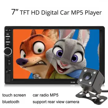 7 Inch 2 DIN Bluetooth handsfree Car Stereo Radio MP3 MP5 Audio Video Player In Dash Touch Screen USB + Auto Rear View Camera
7 Inch 2 DIN Bluetooth handsfree Car Stereo Radio MP3 MP5 Audio Video Player In Dash Touch Screen USB + Auto Rear View Camera