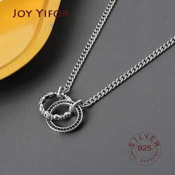 Real 925 Sterling Silver Full Sideways Necklace Chain For Woman Men double circle Fashion Wedding Engagement Jewelry
Real 925 Sterling Silver Full Sideways Necklace Chain For Woman Men double circle Fashion Wedding Engagement Jewelry