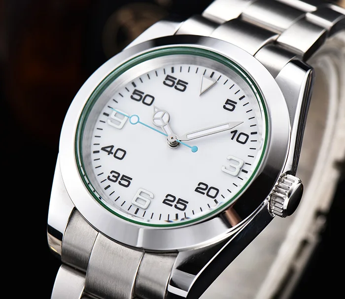 Men's 40mm Automatic Movement Watch Crystal Hand Shining 316L Stainless Steel Bracelet White Dial
Men's 40mm Automatic Movement Watch Crystal Hand Shining 316L Stainless Steel Bracelet White Dial