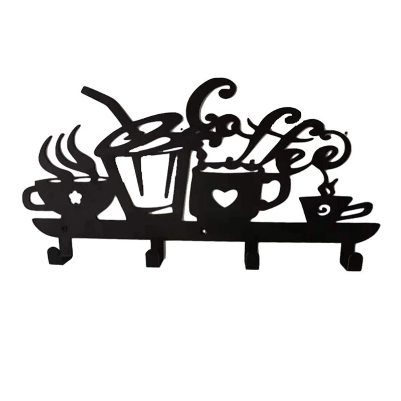 Creative 4-Hook Wall Mount Coffee Cup Drain Hook Black Metal Mug Rack Wall Hanging Design Cup Drain Hanger Cup Holder
Creative 4-Hook Wall Mount Coffee Cup Drain Hook Black Metal Mug Rack Wall Hanging Design Cup Drain Hanger Cup Holder