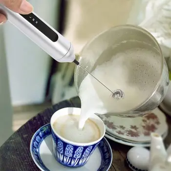 USB Rechargeable Milk Frother Mixer 1 Whisk Handheld 3-Speed Milk Foamer For Cappuccino 
USB Rechargeable Milk Frother Mixer 1 Whisk Handheld 3-Speed Milk Foamer For Cappuccino