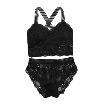 Sexy Lace Bra And Panty Set For Women Female Brief Sets Deep V Wire Free Lntimate Underwear Lingerie Ladies Brief Sets Bras 
Sexy Lace Bra And Panty Set For Women Female Brief Sets Deep V Wire Free Lntimate Underwear Lingerie Ladies Brief Sets Bras