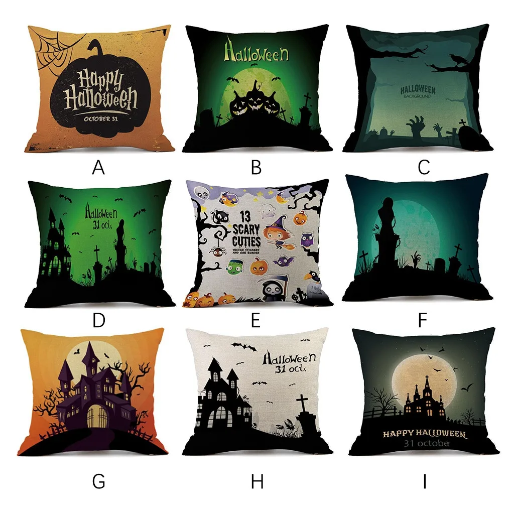 Cushion Decorative Halloween Pillow Case Linen Sofa Pumpkin ghosts Cushion Cover throw Home Decor Housse de Coussin d2
Cushion Decorative Halloween Pillow Case Linen Sofa Pumpkin ghosts Cushion Cover throw Home Decor Housse de Coussin d2