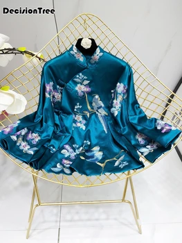 2020 chinese traditional top women navy blue embroidery cotton qipao tops oriental hanfu chinois Satin Rayon Tang Clothing 
2020 chinese traditional top women navy blue embroidery cotton qipao tops oriental hanfu chinois Satin Rayon Tang Clothing