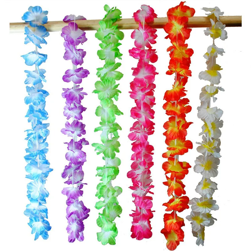 36 PCS lot Hawaiian Artificial Flowers Leis Garland Necklace Fancy Dress Hawaii Beach Flowers Party Decoration Random Color
36 PCS lot Hawaiian Artificial Flowers Leis Garland Necklace Fancy Dress Hawaii Beach Flowers Party Decoration Random Color