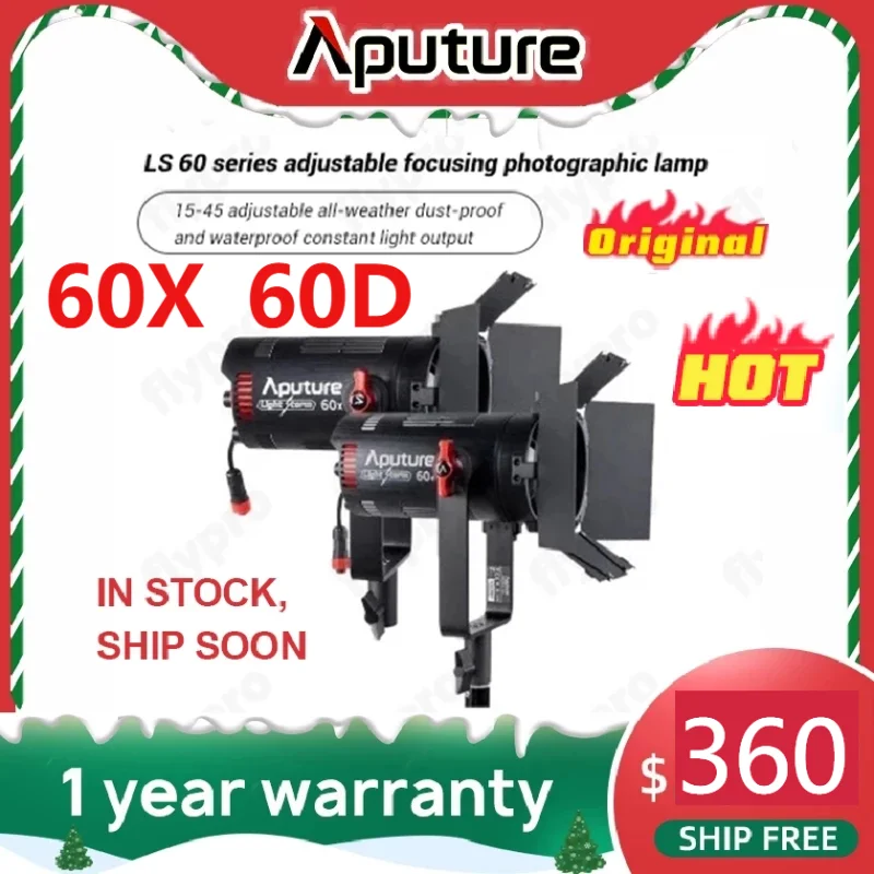 In Stock Aputure LS 60X 60D Photography Lighting For Camera Video Photo Light 5600K Bi-color 2700K-6500K Studio | Электроника
