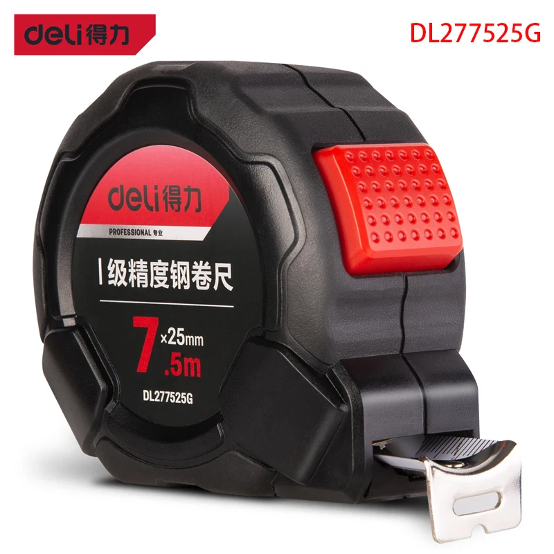 Deli DL277525G Grade 1 Precision Steel Ruler Specification: 7.5mx25mm High Carbon Steel Material Measuring Tools
Deli DL277525G Grade 1 Precision Steel Ruler Specification: 7.5mx25mm High Carbon Steel Material Measuring Tools