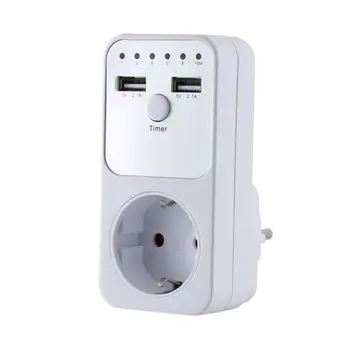 Dual USB EU Plug Timing Socket Timer Switch Countdown Outlet Controller Overvoltage Protection Energy Conservation New Arrival
Dual USB EU Plug Timing Socket Timer Switch Countdown Outlet Controller Overvoltage Protection Energy Conservation New Arrival