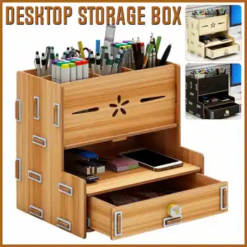 Wooden Desk Organizer Multi-Functional DIY Pen Holder Box Desktop Stationary Home Office Supply Storage Rack with Drawer 2020
Wooden Desk Organizer Multi-Functional DIY Pen Holder Box Desktop Stationary Home Office Supply Storage Rack with Drawer 2020