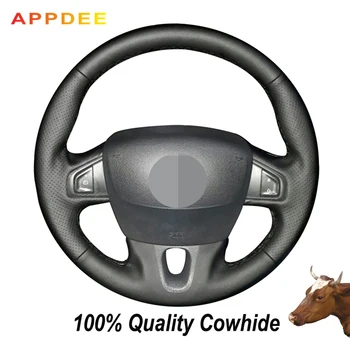 Hand-stitched Black Genuine Leather Steering Wheel Cover for Renault Fluence Fluence ZE 2009-2016 Megane 2009-2014 Scenic 2010-
Hand-stitched Black Genuine Leather Steering Wheel Cover for Renault Fluence Fluence ZE 2009-2016 Megane 2009-2014 Scenic 2010-