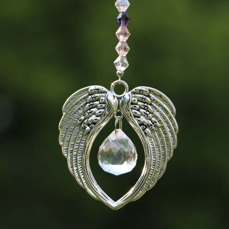 1PCS Hanging Crystal Suncatcher Angel Wings Pendant Handmade Rainbow Maker Prisms Pendant Ornament Home Wedding Decor
1PCS Hanging Crystal Suncatcher Angel Wings Pendant Handmade Rainbow Maker Prisms Pendant Ornament Home Wedding Decor