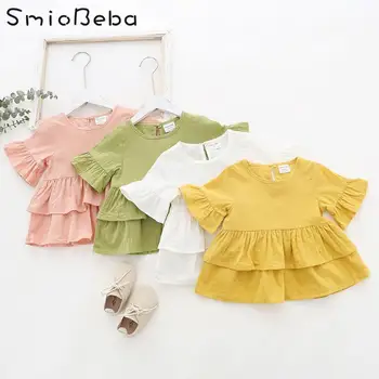 Baby Girls Clothes Summer 2020 Shirt Kids Short Double Layer Lotus Leaf Sleeve Girls Crop Top Tee Shirt 1-6Yrs Blouse White 
Baby Girls Clothes Summer 2020 Shirt Kids Short Double Layer Lotus Leaf Sleeve Girls Crop Top Tee Shirt 1-6Yrs Blouse White