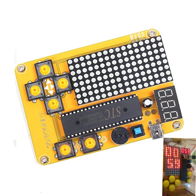 A7-- DIY Kit Tetris/Snake/Plane/Racing Game Kit DIY Electronics Experiment Kit with Shell Button Control MCU Computer Game Machi
A7-- DIY Kit Tetris/Snake/Plane/Racing Game Kit DIY Electronics Experiment Kit with Shell Button Control MCU Computer Game Machi