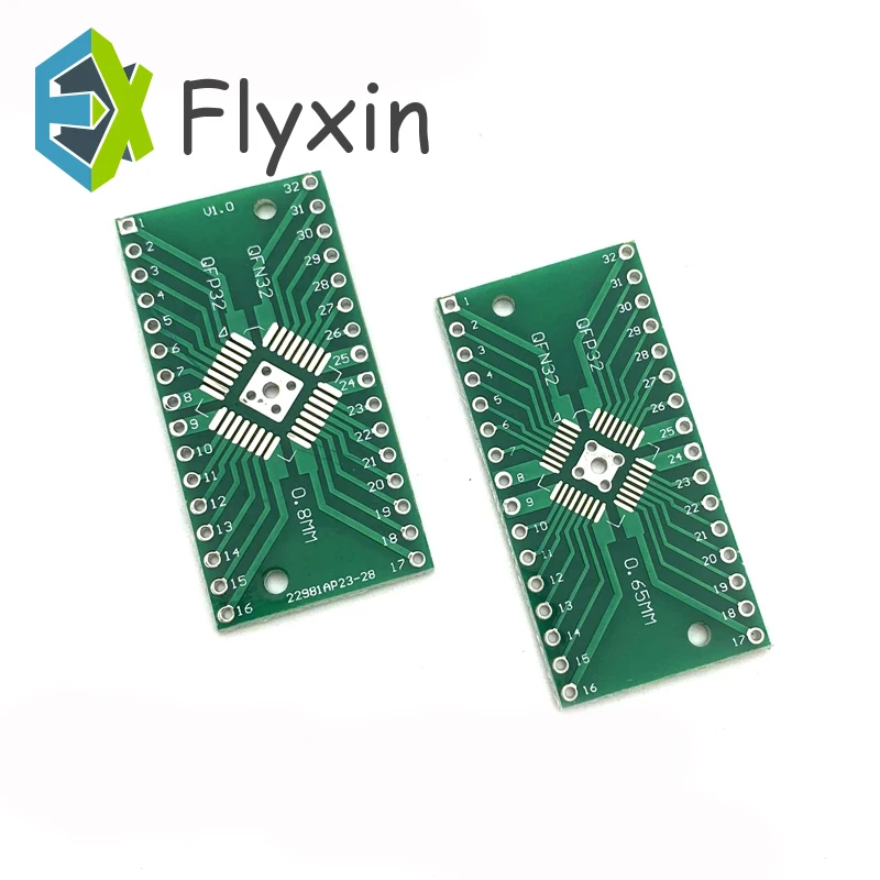 1Pcs QFN32 QFP32 to DIP DIP32 Converter Adapter Socket PCB SMD 0.8mm 0.65mm Pin Pitch Universal Board Plate IC Pinboard FR4
1Pcs QFN32 QFP32 to DIP DIP32 Converter Adapter Socket PCB SMD 0.8mm 0.65mm Pin Pitch Universal Board Plate IC Pinboard FR4