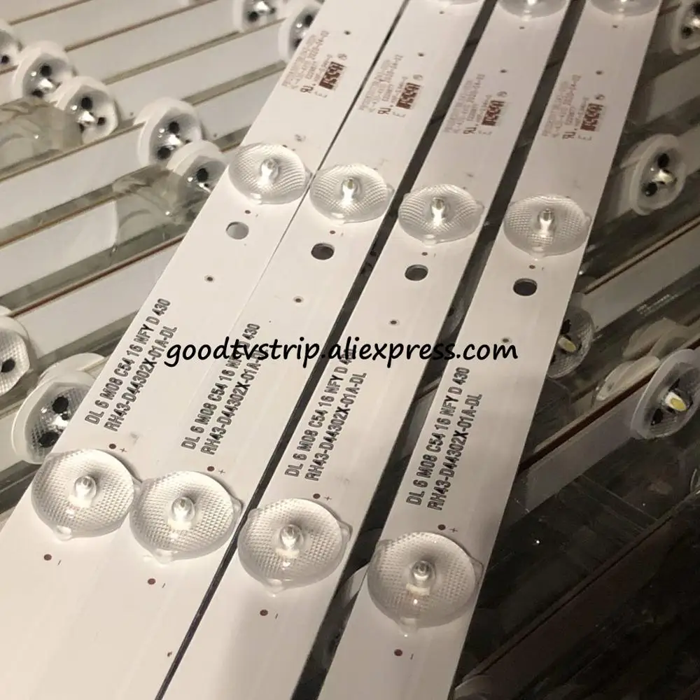 4 шт. Светодиодная подсветка полосы для 43 дюймов LED43HD580 LED43HD560 RH43-D4302X-01A-DL HL-430-4X10
