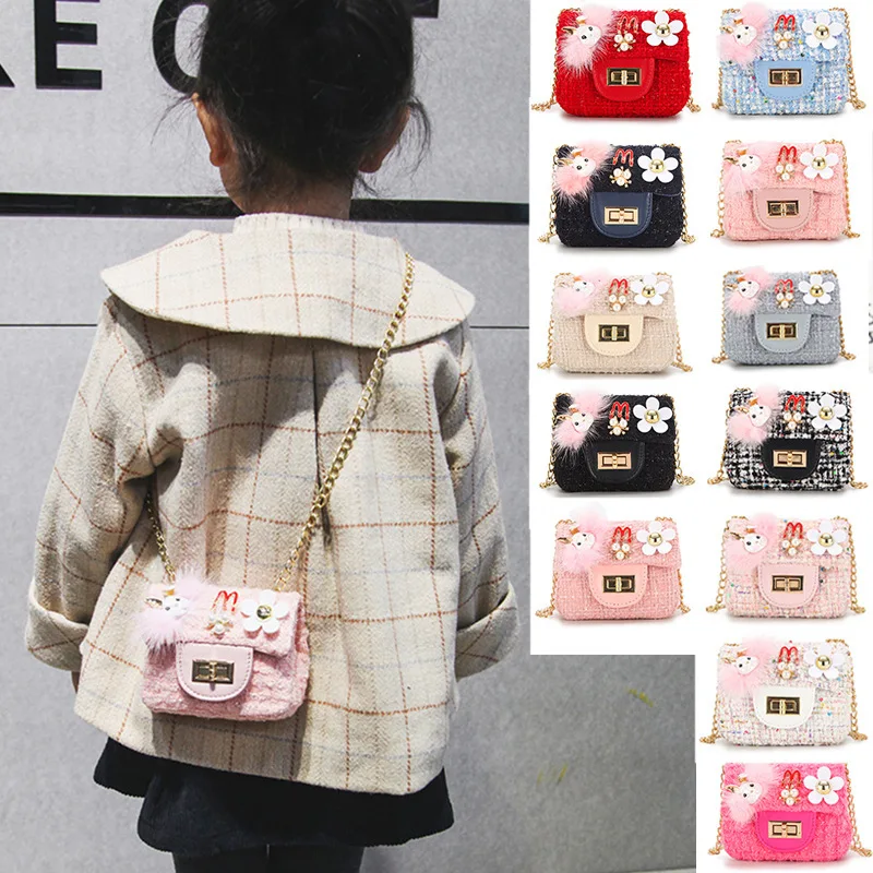 2019 New Style Fashion Children Bag Lock Chain Shoulder Bag Rabbit Head Flower Decoration gong zhu bao Oblique Bag
2019 New Style Fashion Children Bag Lock Chain Shoulder Bag Rabbit Head Flower Decoration gong zhu bao Oblique Bag