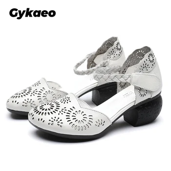 Women Leather Sandals White High Heels Summer Shoes for Women Hollowing Out Genuine Leather Retro Women Sandal Brand Handmade
Women Leather Sandals White High Heels Summer Shoes for Women Hollowing Out Genuine Leather Retro Women Sandal Brand Handmade