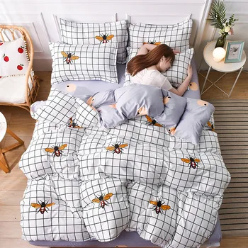 Home Textile Products Bedspread Style 4Pcs Set Quilt Cover Pillow Case Home Soft Comfortable Cute Fresh Printing
Home Textile Products Bedspread Style 4Pcs Set Quilt Cover Pillow Case Home Soft Comfortable Cute Fresh Printing