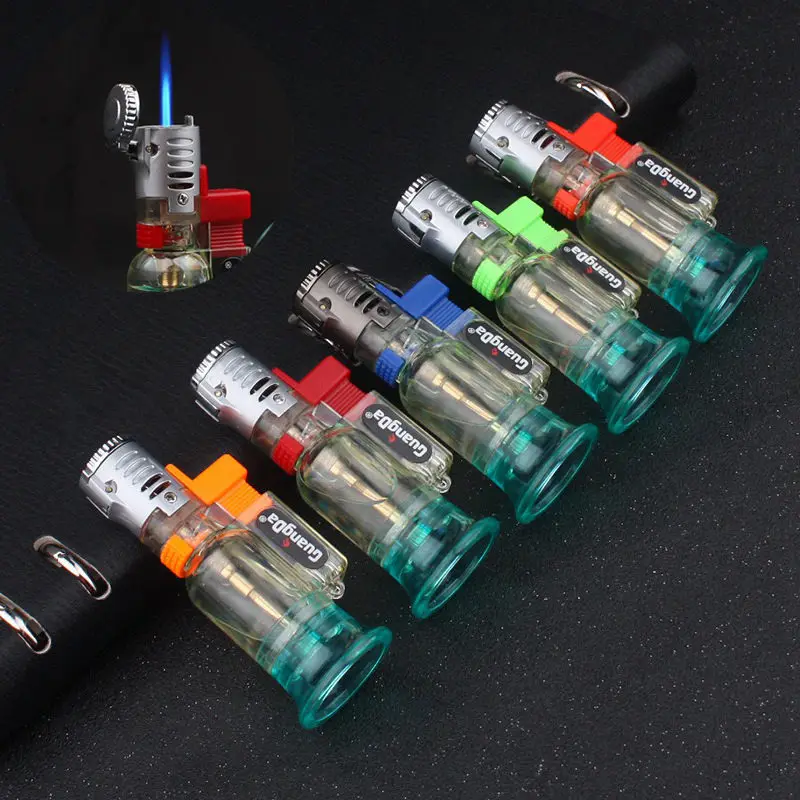 Creative Windproof Lighter Personality Cigarette Lighter Butane Gas Lighter Transparent Body Small Spray Gun Welding Torch
Creative Windproof Lighter Personality Cigarette Lighter Butane Gas Lighter Transparent Body Small Spray Gun Welding Torch
