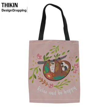THIKIN Canvas Tote Women Cute Animal Sloth Printing Portable Shopping Bags Reusable Eco Bag Females Shoulder Shopper Cloth Bag
THIKIN Canvas Tote Women Cute Animal Sloth Printing Portable Shopping Bags Reusable Eco Bag Females Shoulder Shopper Cloth Bag