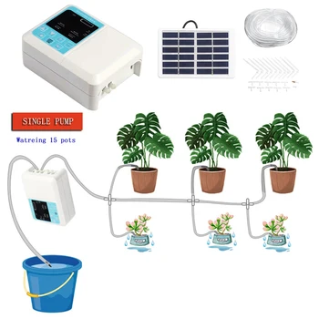 1/2 Pump Intelligent Garden Automatic Watering Device Solar Powered Potted Plant Drip Irrigation Water Pump Timer System
1/2 Pump Intelligent Garden Automatic Watering Device Solar Powered Potted Plant Drip Irrigation Water Pump Timer System