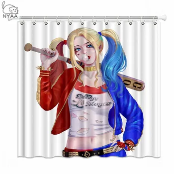 NYAA Crazy Harley Quinn Shower Curtains The Batman Adventures Waterproof Polyester Fabric Bathroom Curtains For Home Decor
NYAA Crazy Harley Quinn Shower Curtains The Batman Adventures Waterproof Polyester Fabric Bathroom Curtains For Home Decor