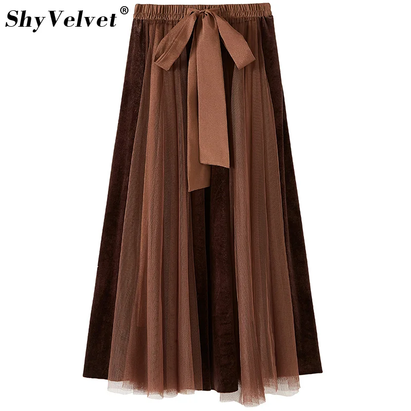 Autumn Winter Velvet Tulle Skirt Black Long Skirts Womens Bow High Waist Pleated Girls Elegant Maxi Skirts Black Grey Khaki
Autumn Winter Velvet Tulle Skirt Black Long Skirts Womens Bow High Waist Pleated Girls Elegant Maxi Skirts Black Grey Khaki