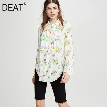 DEAT 2020 new summer fashion turn-down collar full sleeves flower printing single breasted shirt female blouse 7A05900l
DEAT 2020 new summer fashion turn-down collar full sleeves flower printing single breasted shirt female blouse 7A05900l
