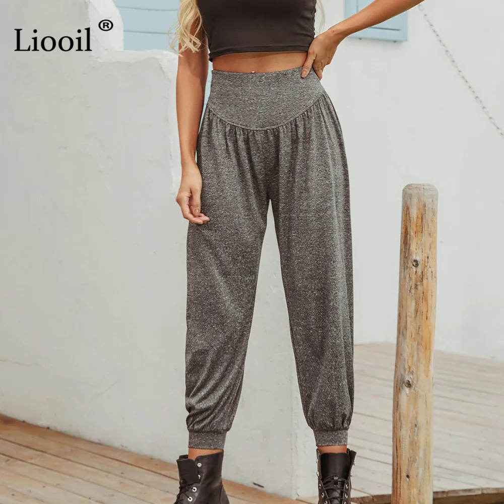 Liooil Casual Loose Sweat Pants Women 2020 High Waist Elastic Female Autumn Winter Streetwear Solid Trousers Joggers Pants
Liooil Casual Loose Sweat Pants Women 2020 High Waist Elastic Female Autumn Winter Streetwear Solid Trousers Joggers Pants