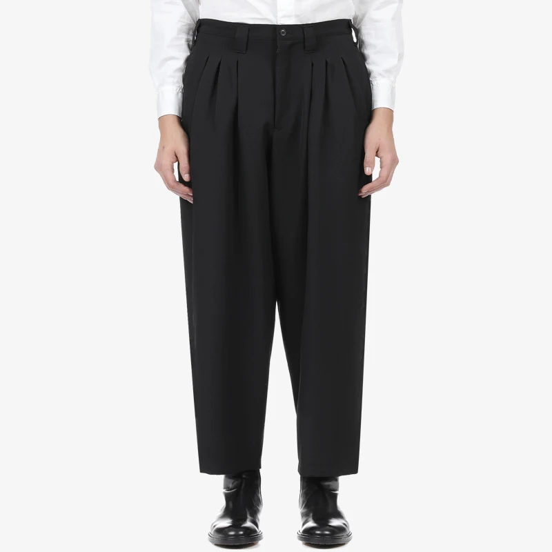 Original designer brand small feet ninth pants simple loose pile pleated large size tapered men's pants
Original designer brand small feet ninth pants simple loose pile pleated large size tapered men's pants