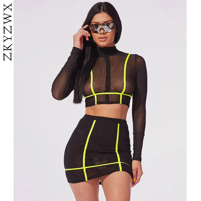 ZKYZWX Mesh Patchwork Perspective Two Piece Set Zipper Long Sleeve Crop Tops and Mini Skirt Matching Sets Club Night 2 Piece Set
ZKYZWX Mesh Patchwork Perspective Two Piece Set Zipper Long Sleeve Crop Tops and Mini Skirt Matching Sets Club Night 2 Piece Set