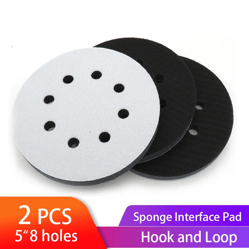 2pcs 5 Inch(125mm) 8-Hole Soft Sponge Interface Pad for Sanding Pads and Hook&Loop buffering pad
2pcs 5 Inch(125mm) 8-Hole Soft Sponge Interface Pad for Sanding Pads and Hook&Loop buffering pad