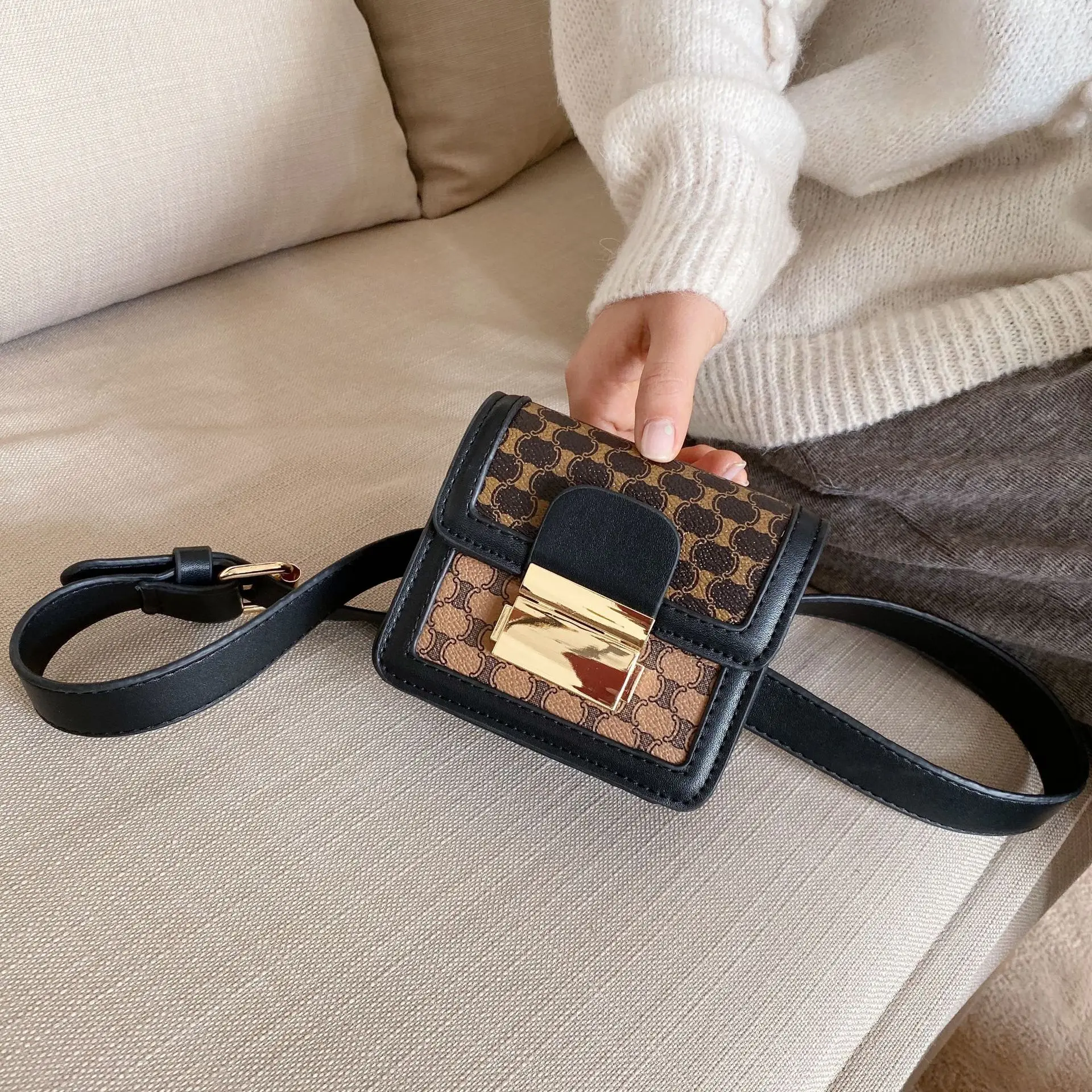 Language meng wei Fashion Pu Mini Small Bag Women's 2020 New Style Korean-style Retro Shoulder Belt Crossbody Bag
Language meng wei Fashion Pu Mini Small Bag Women's 2020 New Style Korean-style Retro Shoulder Belt Crossbody Bag