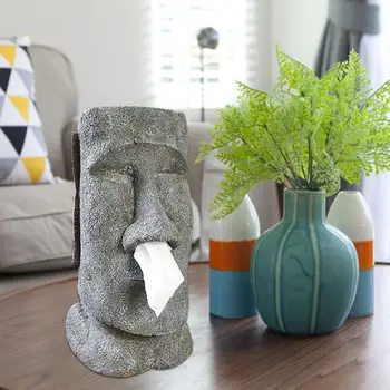MOAI Easter Island Stone Face Portrait Tissue Storage Box Snot Type Paper Napkin Container Holder Retro Home Organization Case
MOAI Easter Island Stone Face Portrait Tissue Storage Box Snot Type Paper Napkin Container Holder Retro Home Organization Case