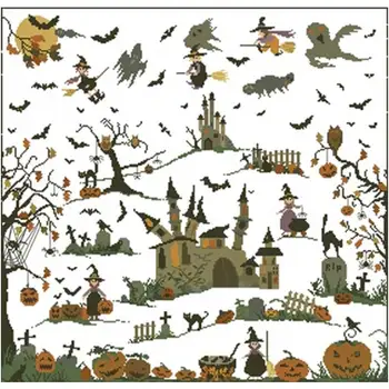 Halloween witch castle patterns Counted Cross Stitch 11CT 14CT 18CT DIY Chinese Cross Stitch Kit Embroidery Needlework Sets
Halloween witch castle patterns Counted Cross Stitch 11CT 14CT 18CT DIY Chinese Cross Stitch Kit Embroidery Needlework Sets
