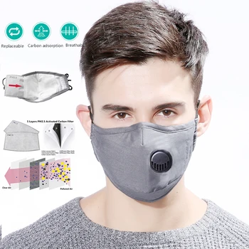 Gray Washable Face Mask For Woman Man 2020 New PM2.5 Cotton Mouth Masks Filter Pad Pollution Activated carbon filter
Gray Washable Face Mask For Woman Man 2020 New PM2.5 Cotton Mouth Masks Filter Pad Pollution Activated carbon filter