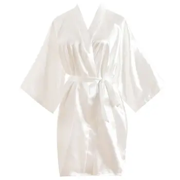 Simulation Silk Solid Color Sexy Women Nightgown V-Neck Short Kimono Bathrobe Gown
Simulation Silk Solid Color Sexy Women Nightgown V-Neck Short Kimono Bathrobe Gown