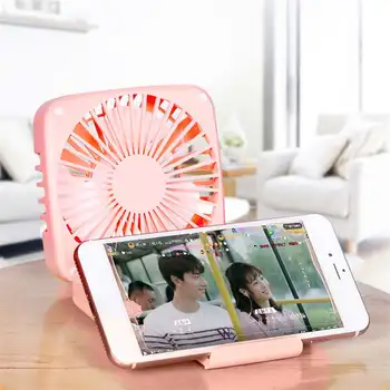 Portable Mini Adjustable Speeds Silent USB Rechargable Desktop Fan with Mirror and Phone Holder Stand 
Portable Mini Adjustable Speeds Silent USB Rechargable Desktop Fan with Mirror and Phone Holder Stand