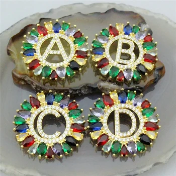 30mm 10pcs/lot Colorful cubic zirconia micro pave charm pendant,cz 26 letters pendant,multicolor cz alphabet pendant necklace 
30mm 10pcs/lot Colorful cubic zirconia micro pave charm pendant,cz 26 letters pendant,multicolor cz alphabet pendant necklace