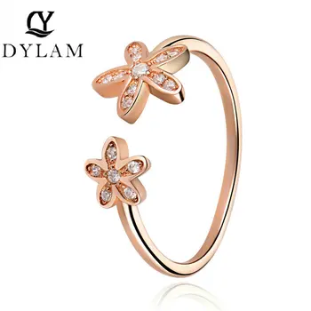 New OL Style 925 Sterling Silver Clear CZ Flower Open Rings For Women Casual Rose Gold Color Ring Fine Jewelry Gifts
New OL Style 925 Sterling Silver Clear CZ Flower Open Rings For Women Casual Rose Gold Color Ring Fine Jewelry Gifts