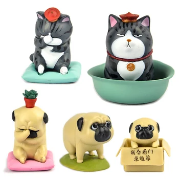 5pcs original blind box cartoon cute kawaii funny annoying cat emperor king pug dog miniature figures
5pcs original blind box cartoon cute kawaii funny annoying cat emperor king pug dog miniature figures