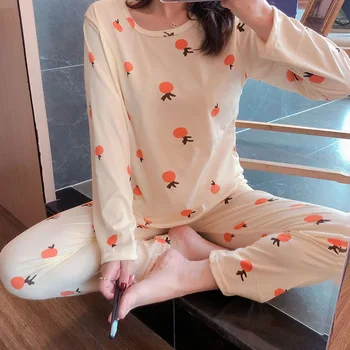 Women Pajamas Set Spring Autumn New Thin Cartoon Printed Long Sleeve Cute Sleepwear Casual Homewear Female Pyjamas 2020
Women Pajamas Set Spring Autumn New Thin Cartoon Printed Long Sleeve Cute Sleepwear Casual Homewear Female Pyjamas 2020